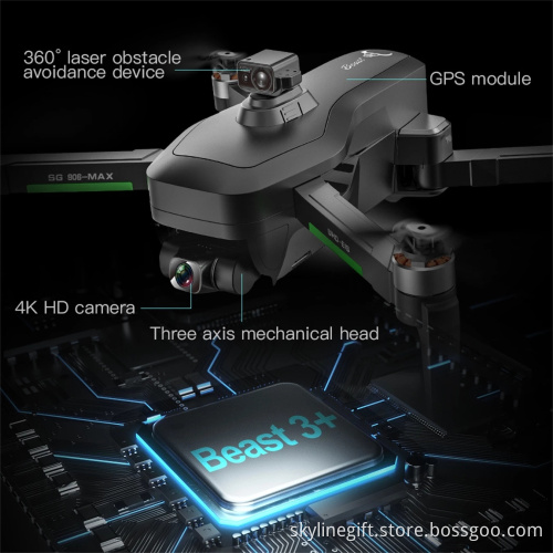 Orignal NEW SG906 MAX1 Beast 3+ 3KM GPS 4K Professional HD Camera 3 Axis Gimbal Automatic obstacle avoidance 5G WIFI FPV Drone